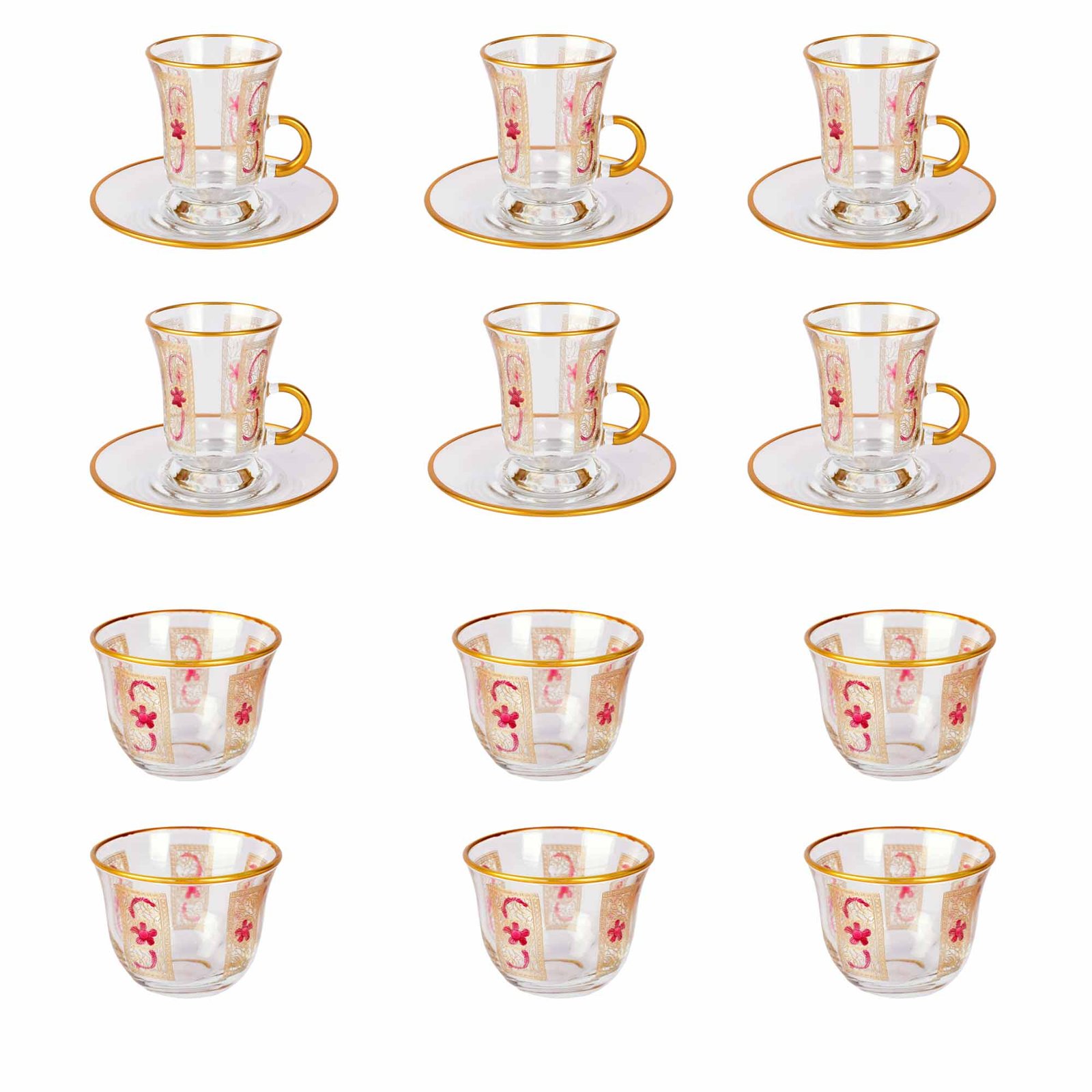 SET OF 18 PCS TEA GLASS + ARABIC COFFEE