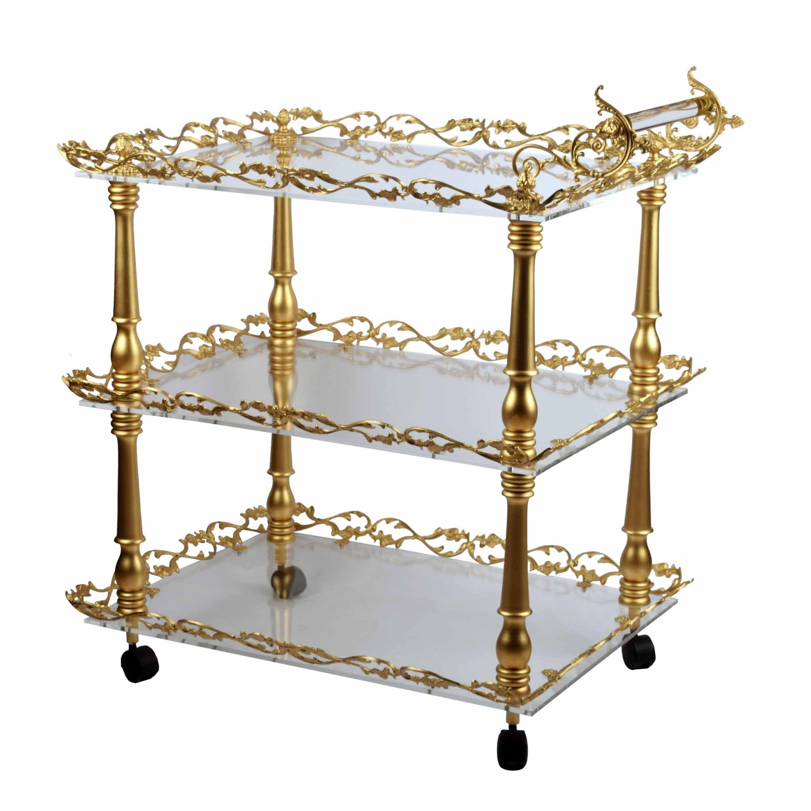 Acrylic Trolly Clear S Model Gold