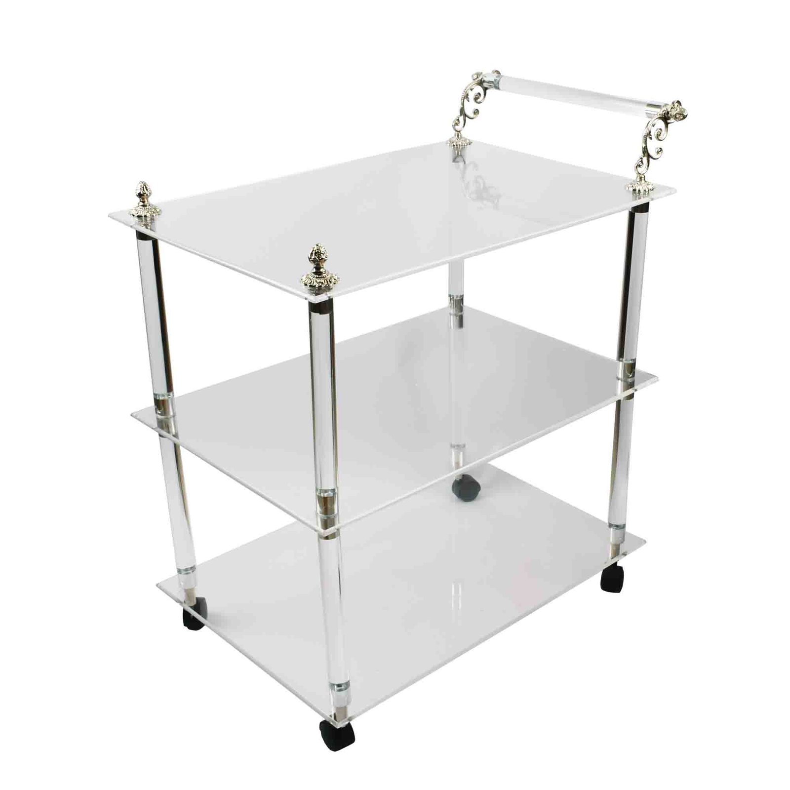 Acrylic Trolly Clear Silver
